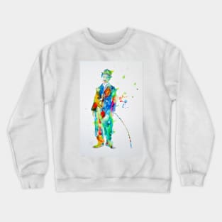 CHARLIE CHAPLIN watercolor portrait .7 Crewneck Sweatshirt